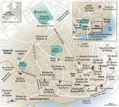 Mapa de Lisboa.
