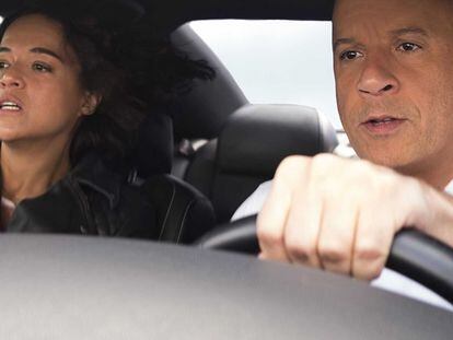 Michelle Rodriguez e Vin Diesel, em ‘Velozes & Furiosos 9’. No vídeo, o trailer do filme.
