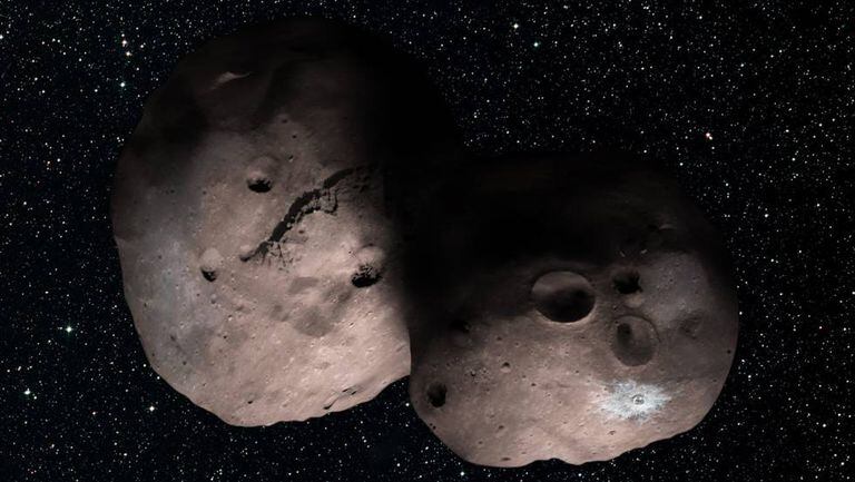 Recriação artística de uma possível aparência de Ultima Thule.