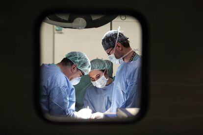 Operação de transplante de fígado no hospital Puerta de Hierro, em Majadahonda (Madri). A imagem é de arquivo.