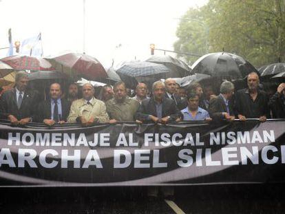 Marcha do silêncio em Buenos Aires pela morte do promotor Nisman.