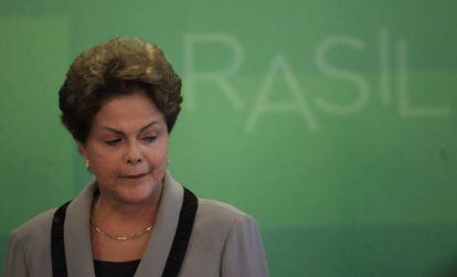 Dilma em evento nesta segunda-feira.