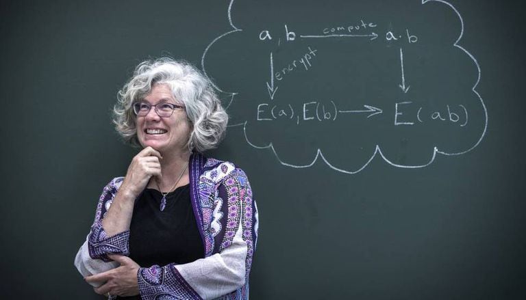 Kristin Lauter em Valência, com sua fórmula de criptografia homomórfica.