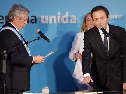 Alberto Fernández e Gustavo Béliz, em 2019.