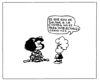 Quadrinho da coletânea ‘El amor según Mafalda’, de Quino.