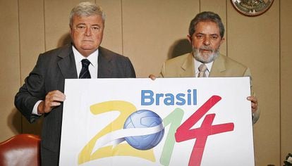 Teixeira e Lula, anunciando a Copa no Brasil, em 2007.