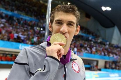 Phelps, nos Jogos de Londres de 2012.
