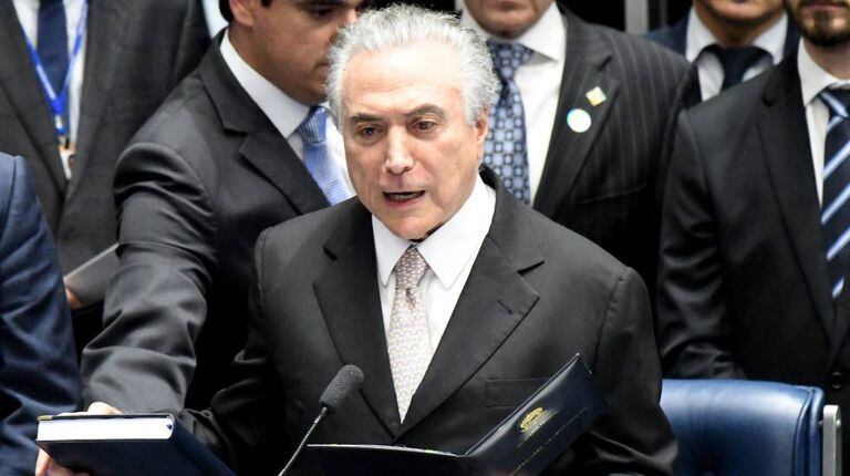 Como novo presidente da República, Michel Temer fez juramento no Congresso Nacional.