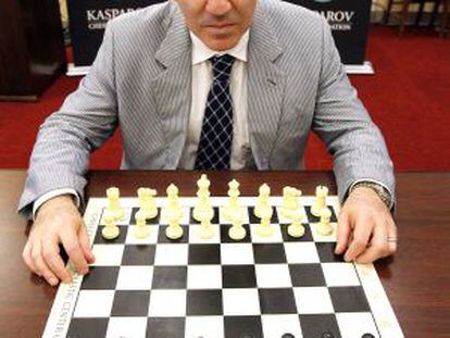 Garry Kasparov em congresso de xadrez realizado em junho em Washington.