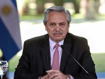 Alberto Fernández, presidente da Argentina, em uma imagem de julho de 2020.
