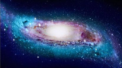 Recriação da Via Láctea, com as bordas ‘dobradas’.