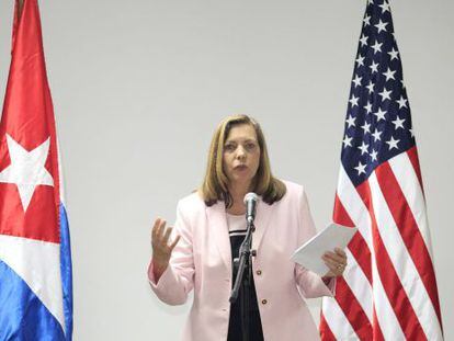 A diretora do ministério de Relações Exteriores cubano, Josefina Vidal.
