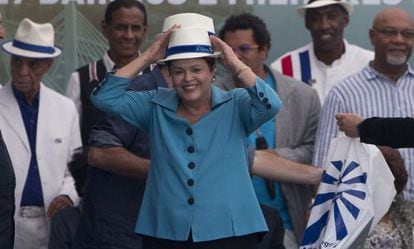 A presidenta do Governo neste domingo no Rio. 