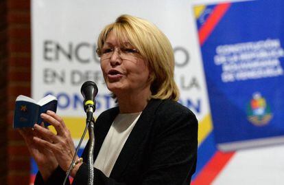 Luisa Ortega, em um ato público recente na Venezuela.