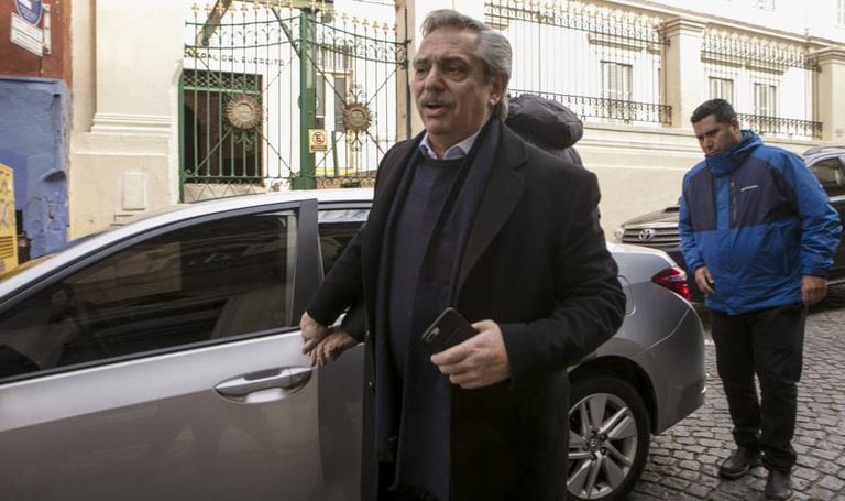 O candidato presidencial Alberto Fernández, em Buenos Aires.