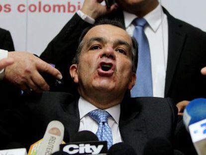 Oscar Iván Zuluaga, nesta segunda-feira em Bogotá.