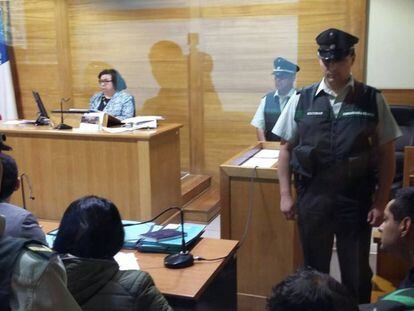 O Tribunal de Garantia de Temuco responsável pela prisão de quatro pessoas.