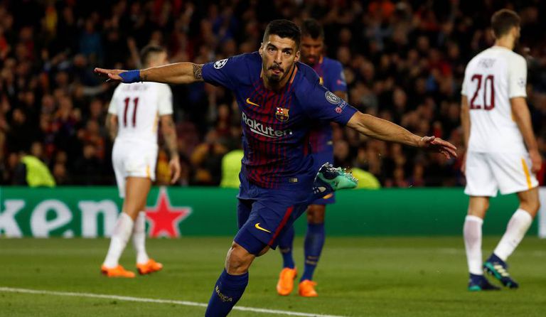 Suárez quebrou seu jejum nesta Champions League ao marcar o quarto gol.