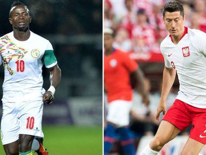 Mané e Lewandowski, destaques das seleções