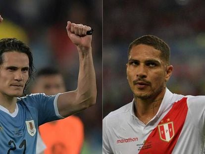 Cavani e Guerrero são os artilheiros de Uruguai e Peru na Copa América.