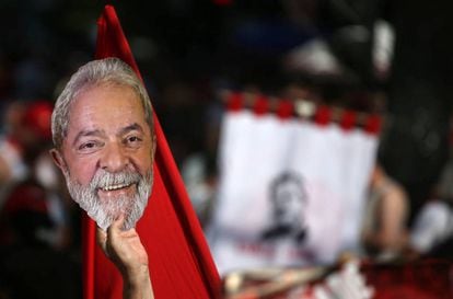 Protesto a favor da liberdade de Lula, no dia 13, em São Paulo.