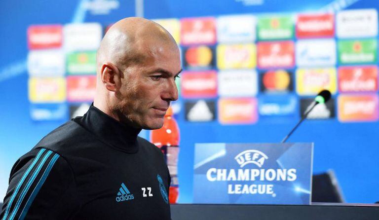 Zidane, treinador do Real Madrid, em coletiva antes do jogo em Turim.