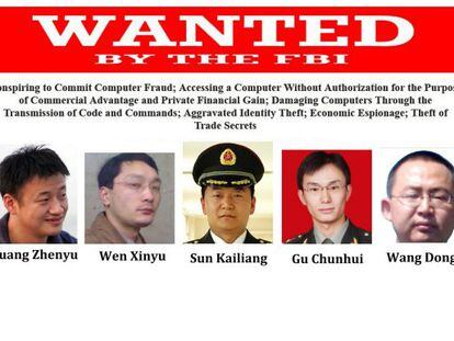 Os cinco militares acusados pelos EUA.