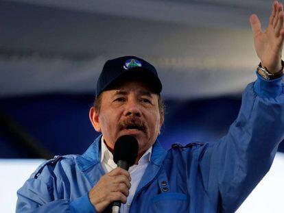 O presidente Ortega na quarta-feira passada.