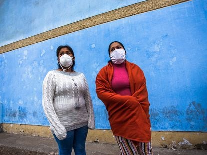 Mulheres trabalhadoras em Lima, Peru.