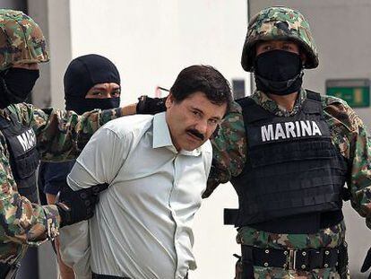 El 'Chapo' Guzmán, no dia em que foi detido no México.