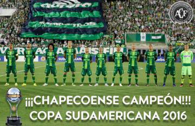Chape, campeã da Sul-Americana 2016.