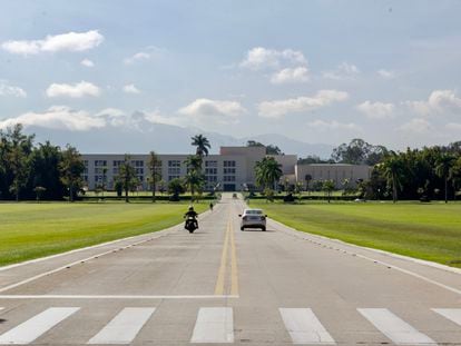 Entrada da Academia Militar das Agulhas Negras (AMAN), em Resende (RJ), no dia 24 de junho de 2021.