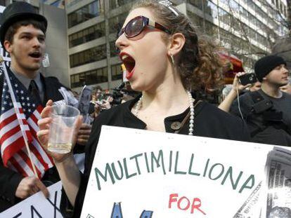 O movimento 'Occupy Wall Street' em Nova York.
