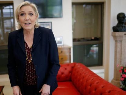 A candidata da Frente Nacional, Marine Le Pen, um dia após o debate com Emmanuel Macron.