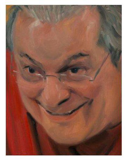 Retrato do político José Dirceu, pintado por Gabriel Giucci, para o Salão dos Corruptos, em exposição em São Paulo.
