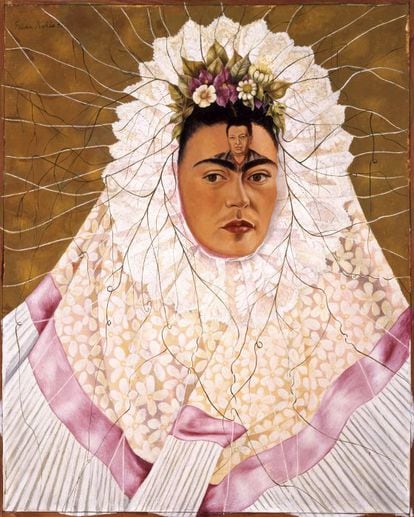 Frida Kahlo, 'Diego en mi pensamiento', 1943. © 2015 Banco de México/Diego Rivera & Frida Kahlo Museums Trust.