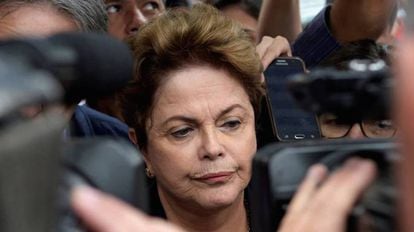 Dilma Rousseff em Belo Horizonte em outubro de 2018. 