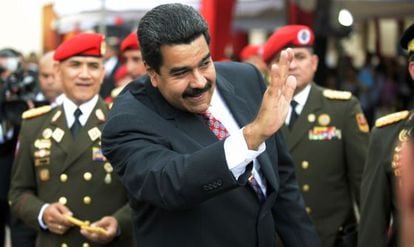 Maduro em um ato militar em Caracas em 1 de julho.
