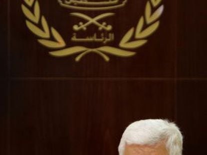 O presidente palestino, Mahmud Abbas, nesta quinta-feira.