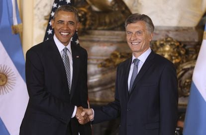Obama e Mauricio Macri se encontraram nesta quarta-feira, na Casa Rosada, em Buenos Aires.