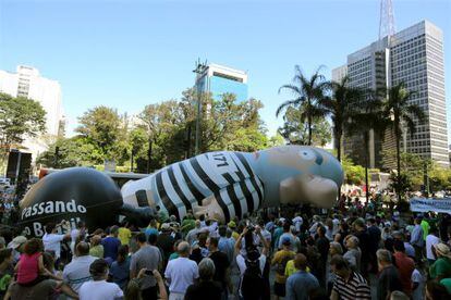 'Lula inflado' na avenida Paulista.