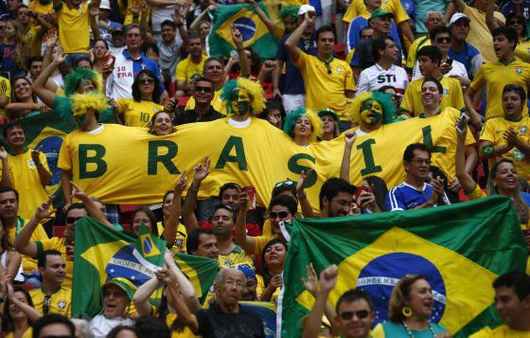 Torcedores brasileiros na Copa das Confederações.