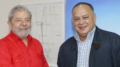 Lula e Diosdado Cabello em S&atilde;o Paulo.