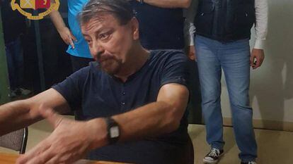Cesare Battisti, na sede da polícia boliviana em Santa Cruz de La Sierra.