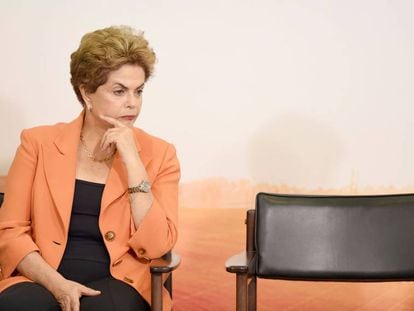 A presidenta Dilma em evento no Palácio do Planalto.