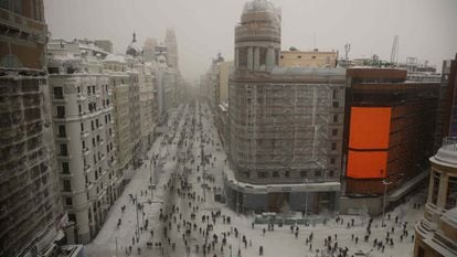 Após a nevasca do século, virá uma onda de frio com temperaturas mínimas abaixo dos 10 graus negativos. A nevasca caída em Madri é a maior desde 1971