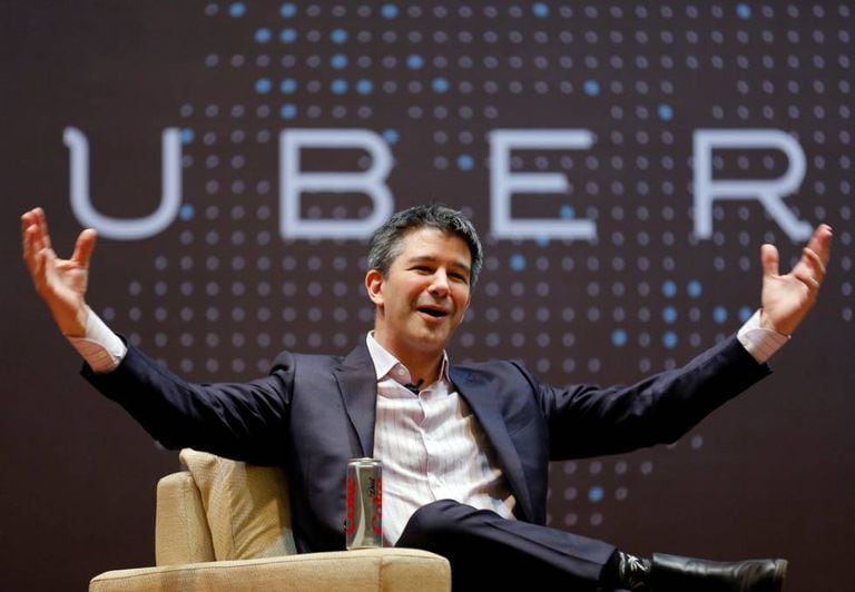 Travis Kalanick fala para alunos de tecnologia em Bombaim (Índia), em janeiro de 2016.