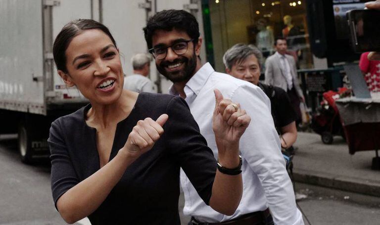 Alexandria Ocasio-Cortez,nesta quarta-feira em Nova York.