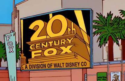 Fotograma do capítulo de 'Os Simpson' no que caçoaram com a compra, em 1998.