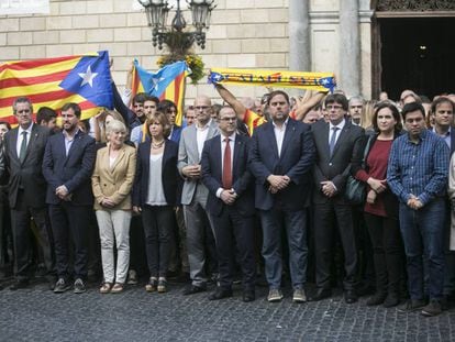 Concentração na Praça Sant Jaume do Governo da Catalunha